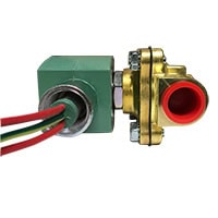 Solenoid Valve, Asco Redhat 2-Way Series #8210, 120 Volt Coil with Brass Body and 1/2" Female NPT