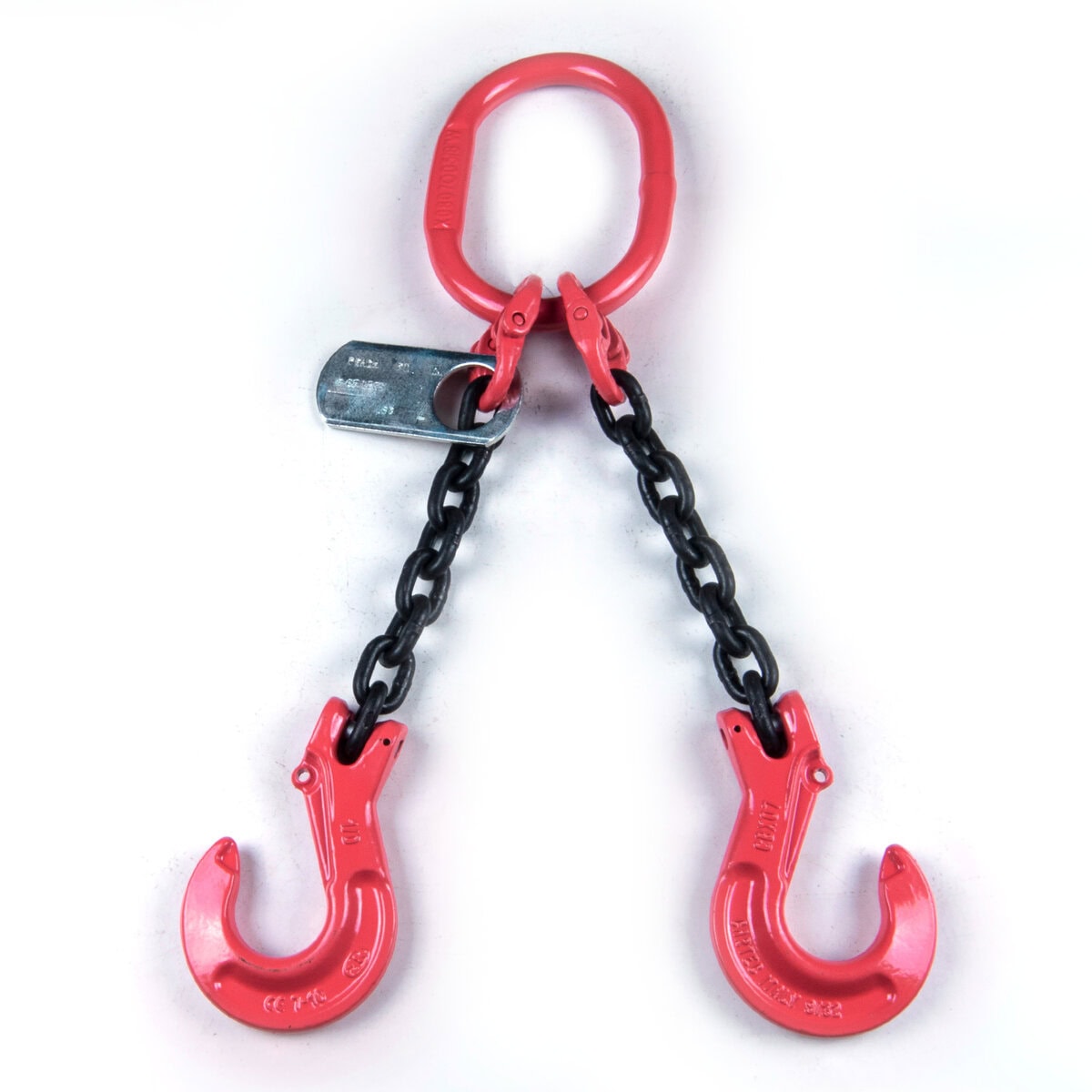Chain Sling, Alloy, Type DOS, Double Leg, 3/8" Chain x 24" Reach, Standard Sling Hooks - Image 1