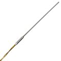 Thermocouple, Hot Runner Style, Type K, 1mm x 110mm Tip, SS Housing, 48″ Fiberglass Leads, Stripped, Grounded