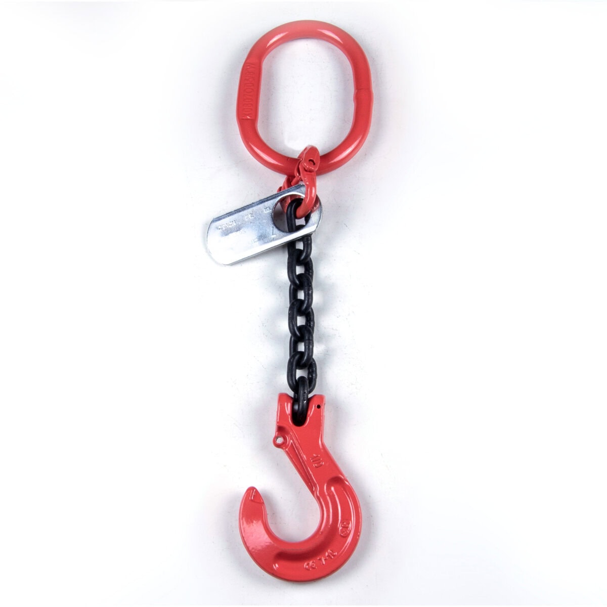 Chain Sling, Alloy, Type SOS, Single Leg, 9/32" Chain x 24" Reach, Standard Sling Hooks - Image 1