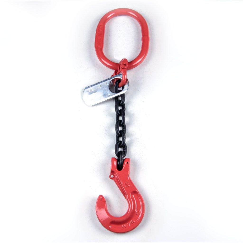 Chain Sling, Alloy, Type SOS, Single Leg, 5/8" Chain x 48" Reach, Standard Sling Hooks