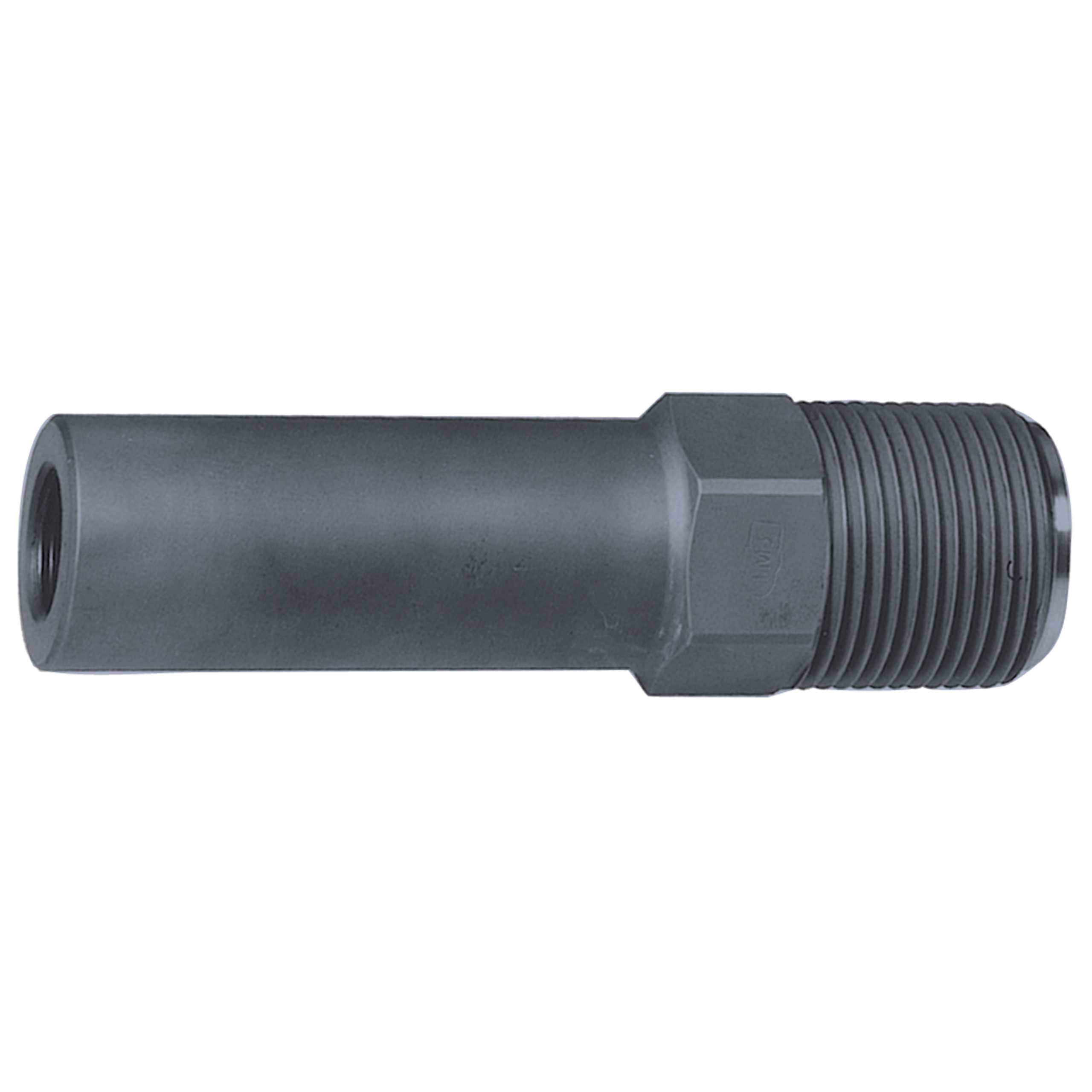 Nozzle Body, Color Mixing, 7-3/8" OAL (with tip), 1-1/2"-12 Male Thd, 27/32" RO, 7/8"-14 Female Thd - Image 1