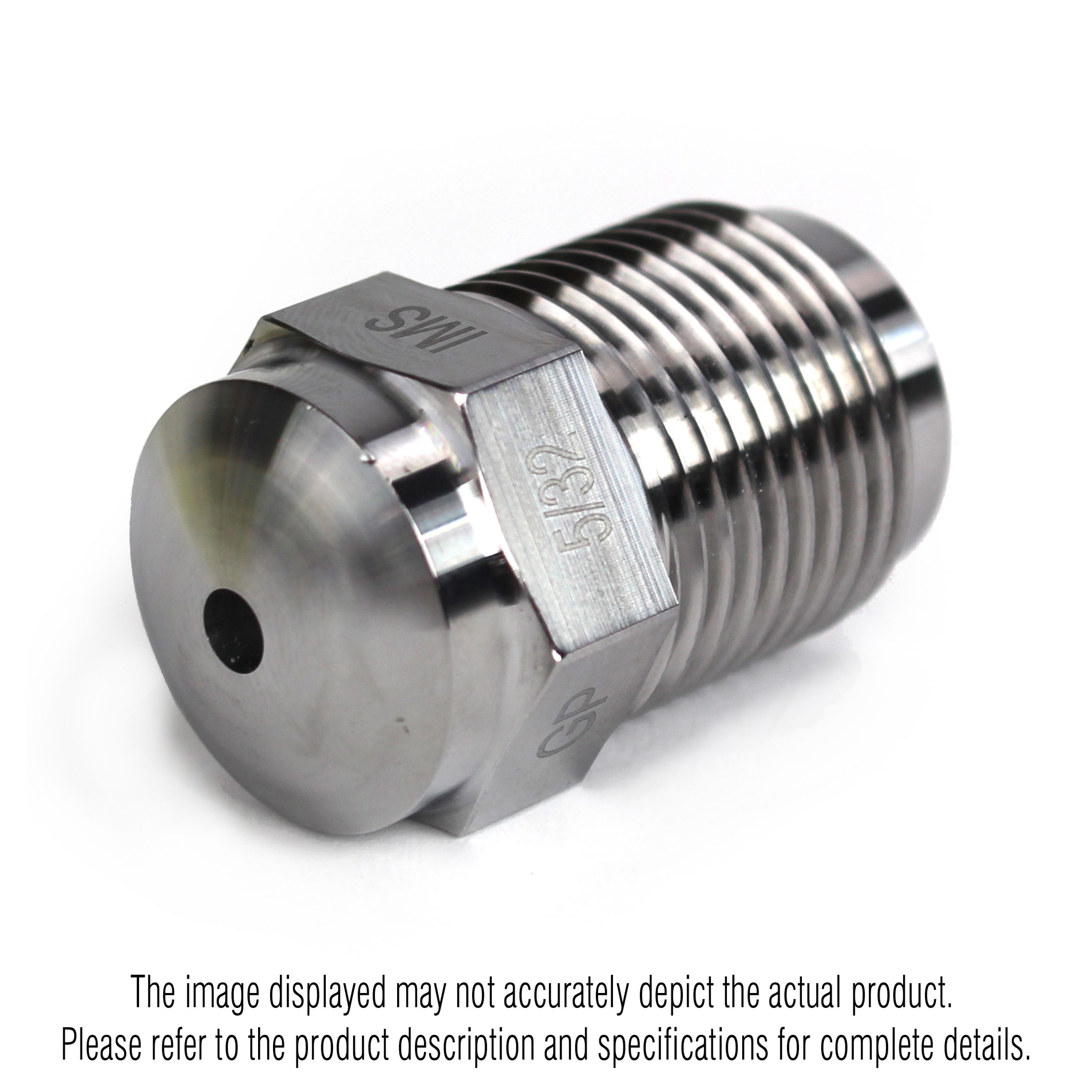 Nozzle Tip, Nylon, 1-1/2" OAL, 7/8"-14 Thread, 1/2" Rear Opening, 10mm Radius, 2.5mm Orifice - Image 1