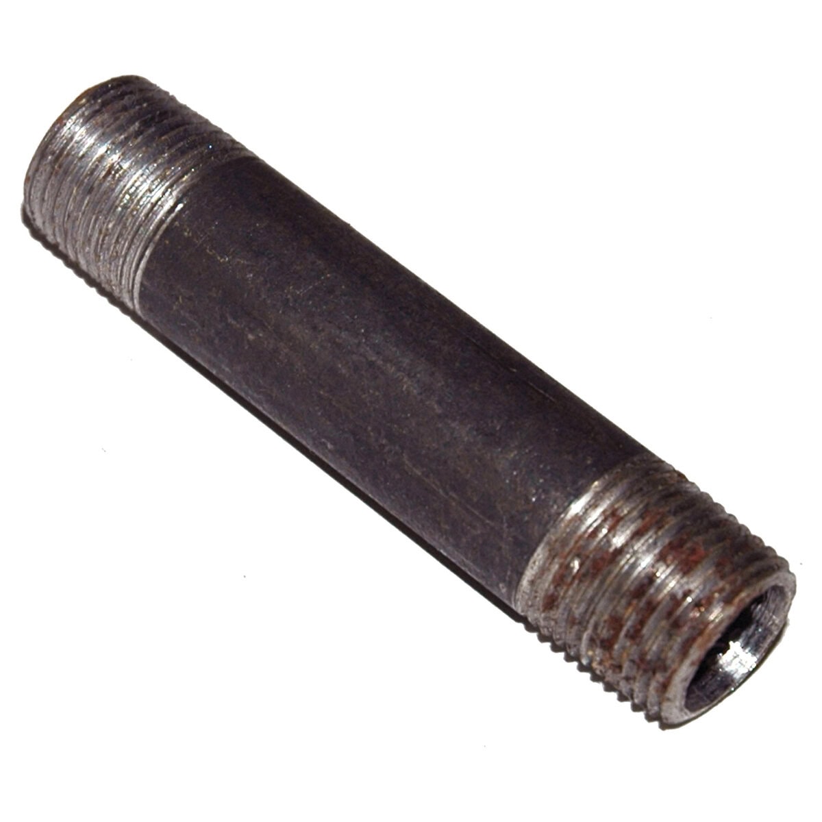 Pipe Nipple, 1/2" NPT, 1-1/2" Length, Black Steel - Image 1