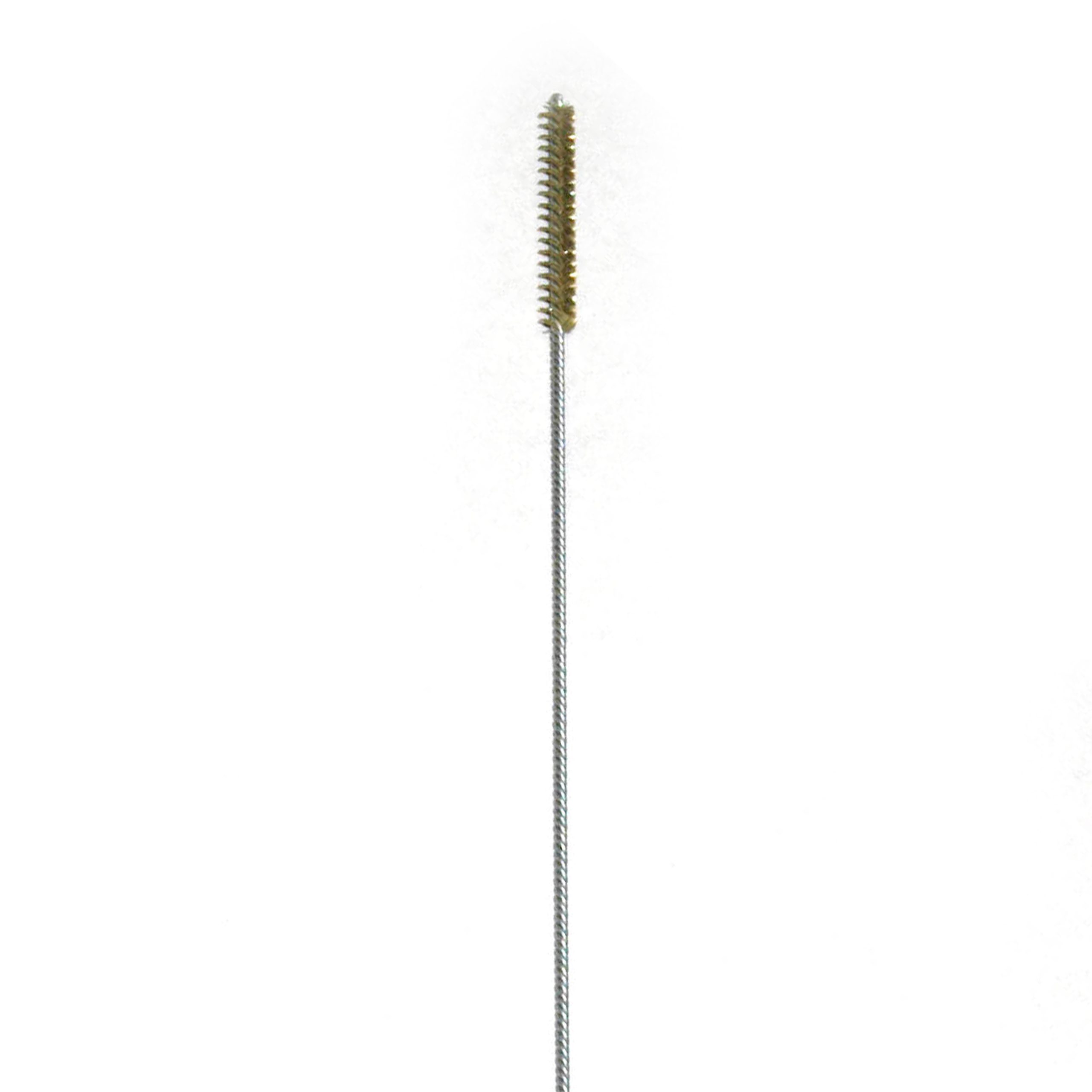 Brass Bristle, Power Driven (Double Spiral) Tube Brush, 1/4" Brush Diameter, 12" Length - Image 2