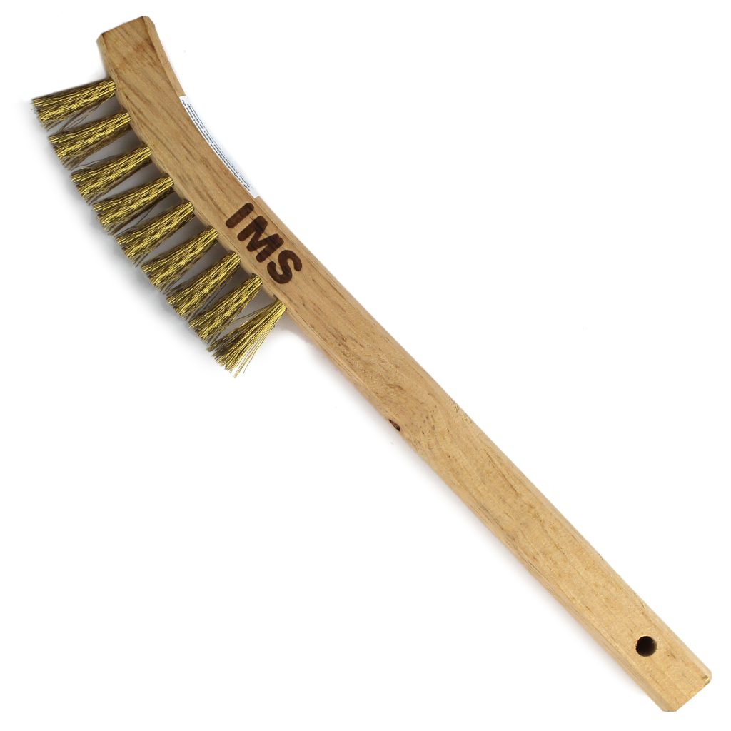 Brass Brush, Large Toothbrush Style, 1/2″ Wide x 8-5/8" Length, 3/4″ Trim (Bristle) Length