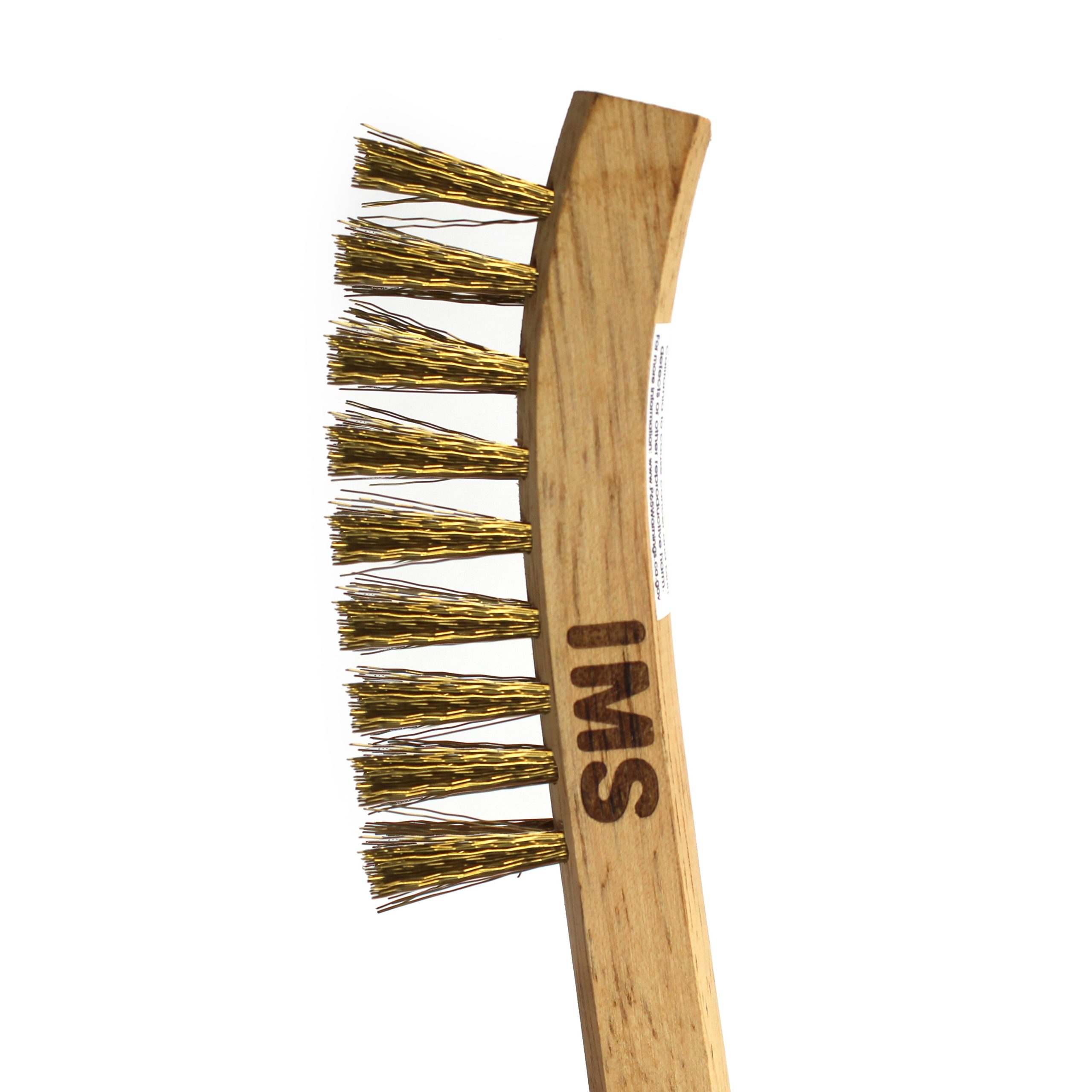 Brass Brush, Large Toothbrush Style, 1/2″ Wide x 8-5/8" Length, 3/4″ Trim (Bristle) Length - Image 2