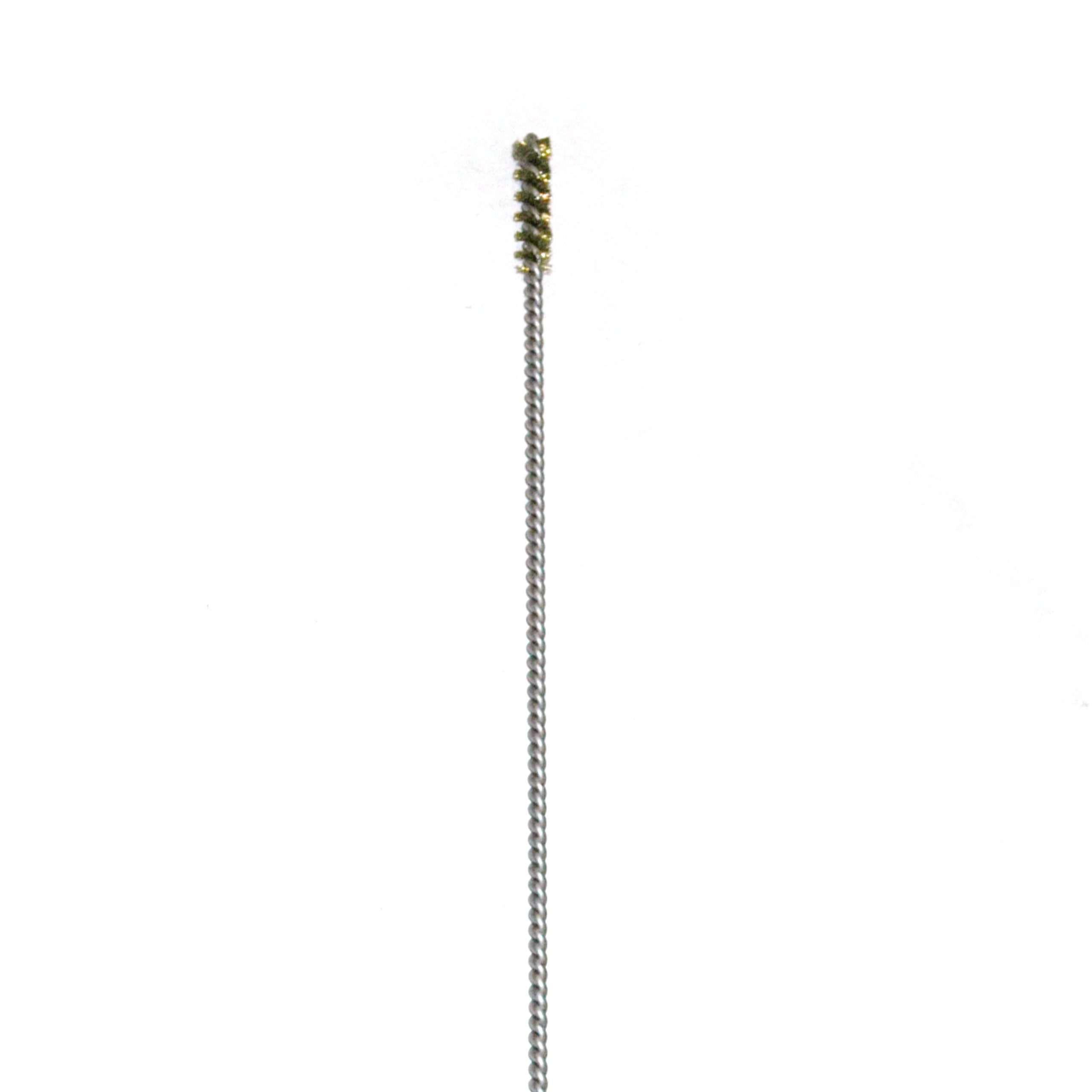 Brass Bristle, Power Driven (Single Spiral) Tube Brush, 1/4" Brush Diameter, 12" Length - Image 2