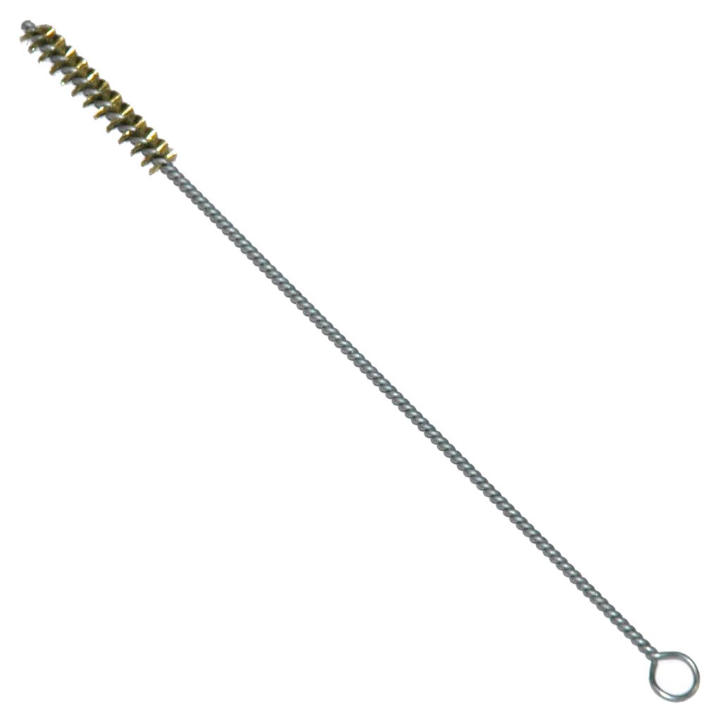 Brass Bristle Tube Brush, 1/4" Brush Diameter, 1-1/2" Brush Length, 7" Overall Length