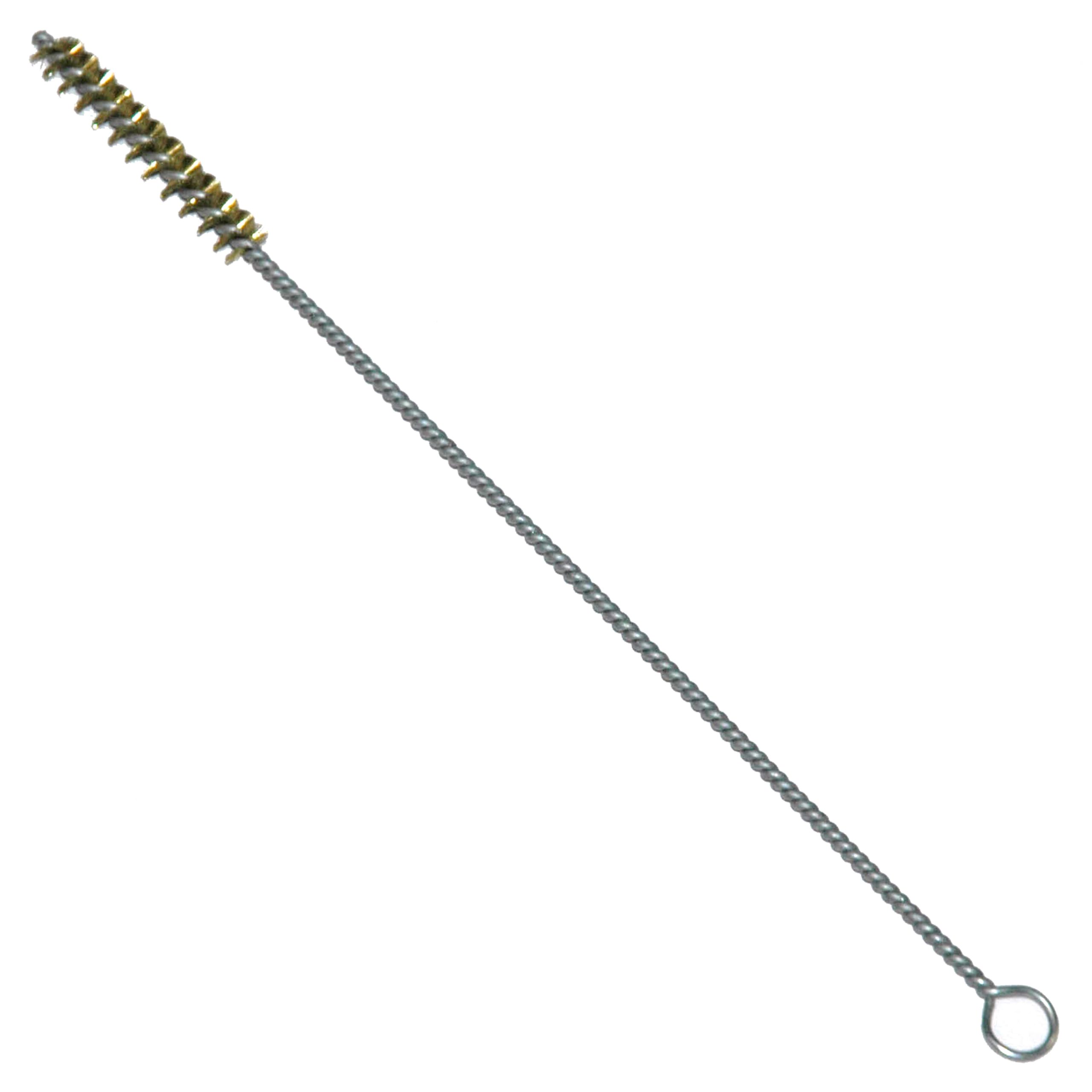 Brass Bristle Tube Brush, 1/4" Brush Diameter, 1-1/2" Brush Length, 7" Overall Length - Image 1