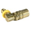 Coupler, 3/8″ Passage, 90 Degree, 1/2″ Hose Barb Push-On, 318P Series.