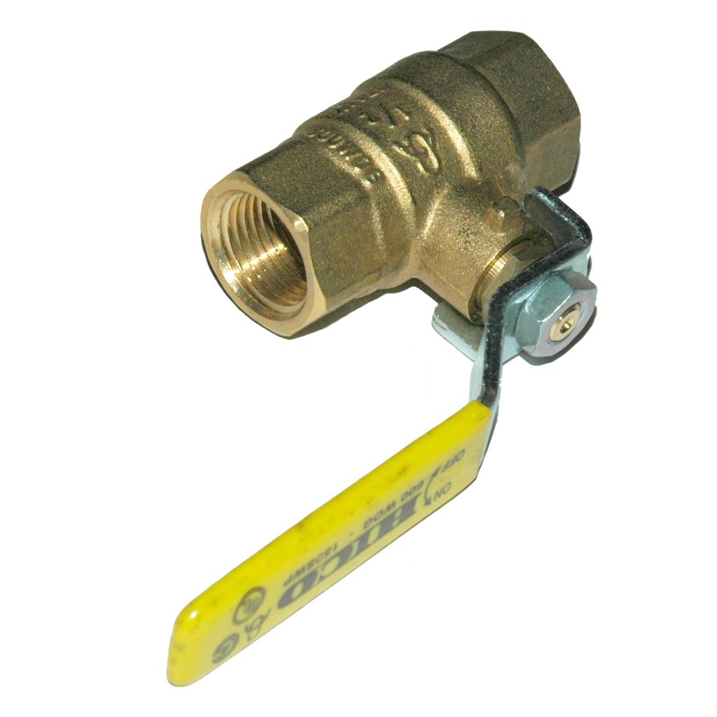 Ball Valve, 1/2" Female NPT, Full Port, Brass