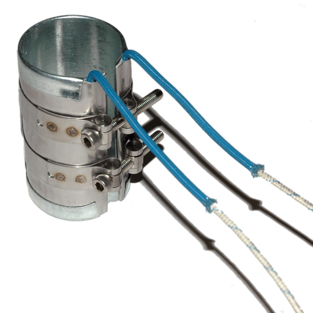 Heater Band, 1-1/2" Inside Diameter x 3" Wide, Mica, 120 Volt, 400 Watt, 12" Flex Leads