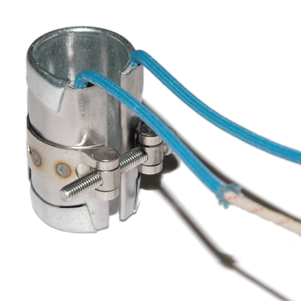 Heater Band, 1" Inside Diameter x 2" Wide, Mica, 240 Volt, 200 Watt, 12" Flex Leads