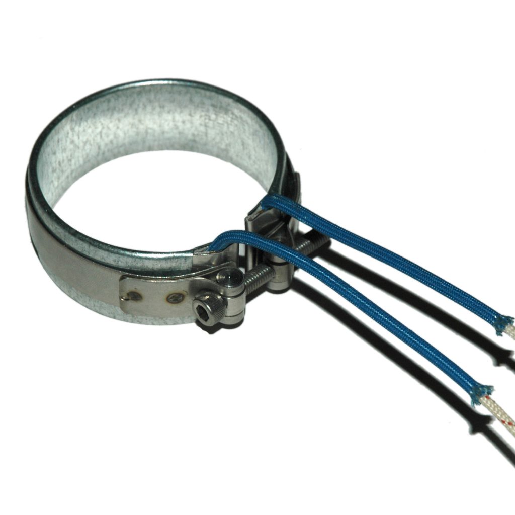 Heater Band, 2-3/8" Inside Diameter x 1" Wide, Mica, 240 Volt, 250 Watt, 12" Flex Leads