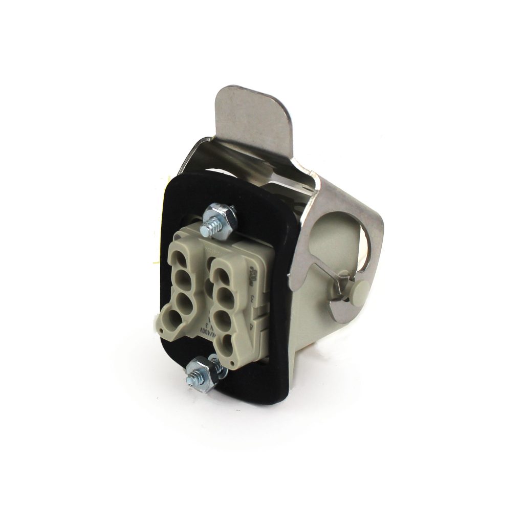 Mountable Main Frame Connector with Flanged Hood & Gasket