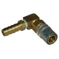 Coupler, 1/4" Passage, 90 Degree, 3/8" Inside Diameter Hose, Valved, 216V Series. - Image 1