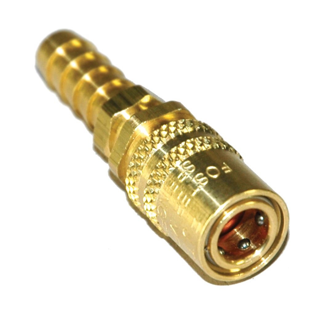 Coupler, 1/4" Passage, 3/8" Hose Barb