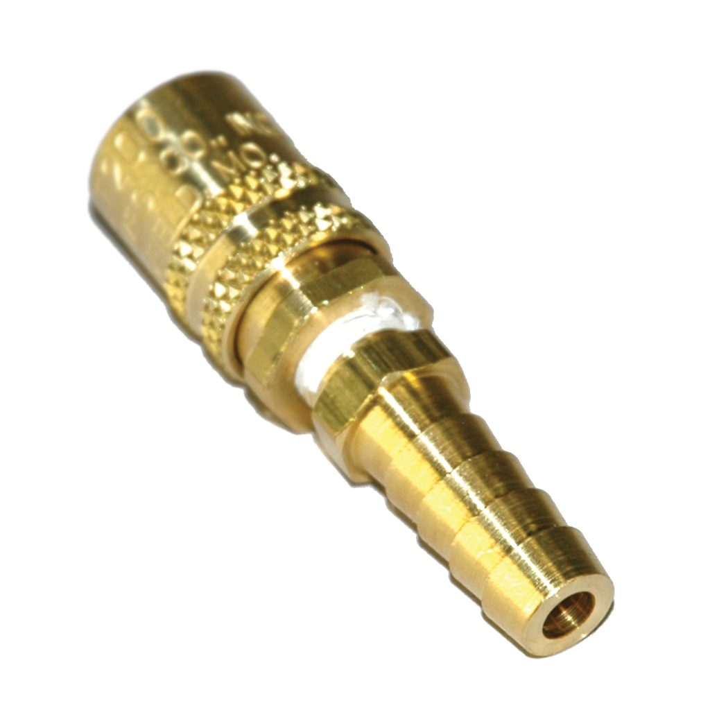 Coupler, 1/4" Passage, 3/8" Hose Barb