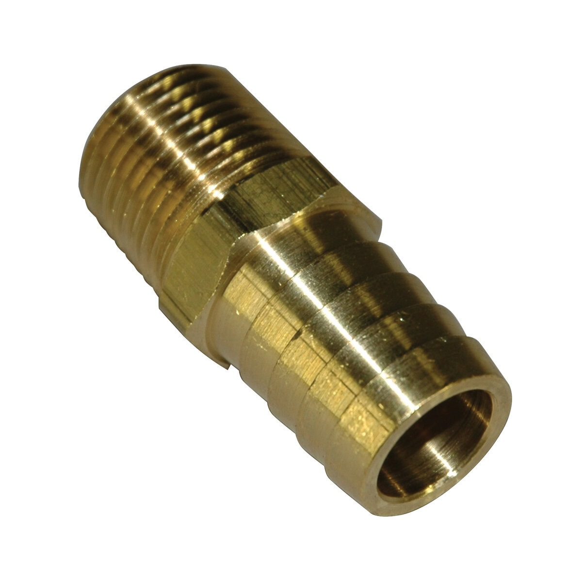 Hose Barb, 3/4" Inside Diameter Hose, 1/2" Male NPT, Straight, Brass - Image 2