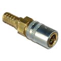 Coupler, 3/8″ Passage, 1/2″ Hose Barb Straight, Valved, 308 Series.