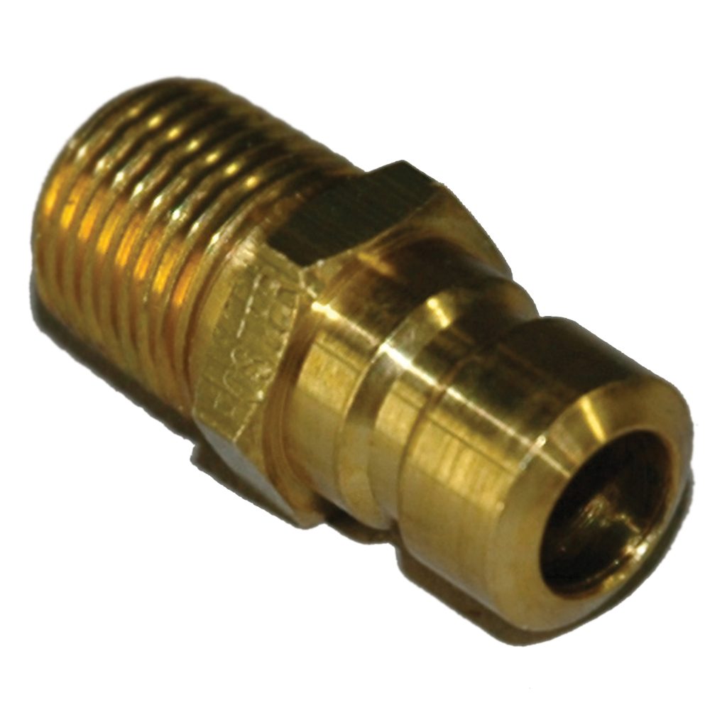 Plug, Water, 200 Series, 1/4" Passage, 1/8" NPT Male, Brass