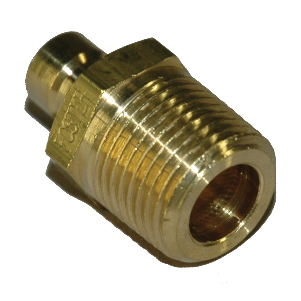 Plug, Water, 200 Series, 1/4" Passage, 3/8" NPT Male, Brass