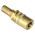 Coupler, 3/8″ Passage, 1/2″ Inside Diameter hose, Straight, 308 Series.