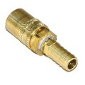 Coupler, 3/8″ Passage, 1/2″ Inside Diameter hose, Straight, 308 Series.