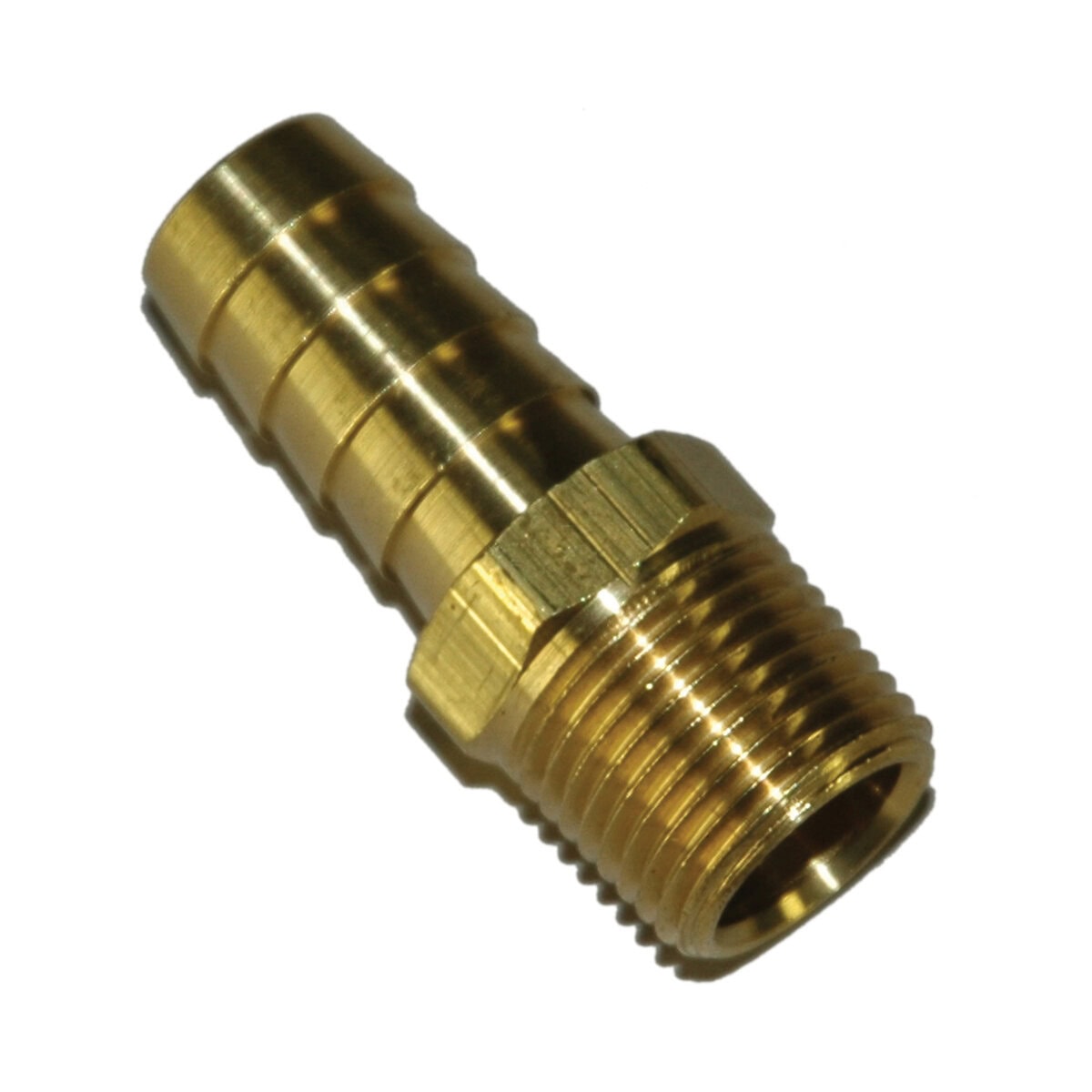 Hose Barb, 1/2" Inside Diameter Hose, 3/8" Male NPT, Straight, Brass - Image 2