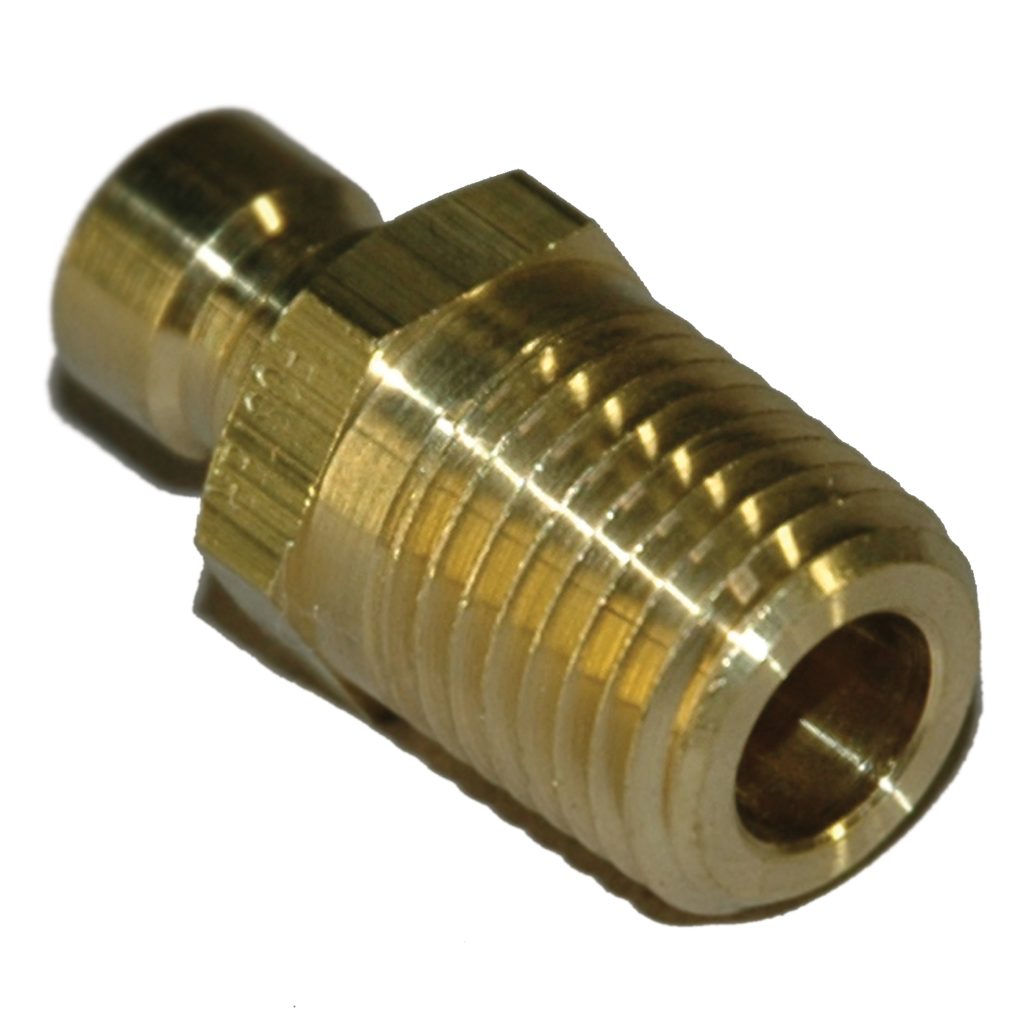 Plug, Water, 200 Series, 1/4" Passage, 1/4" NPT Male, Brass