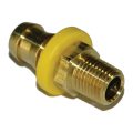 Hose Barb, 1/2″ Inside Diameter Push-On, 1/4″ Male NPT, Brass