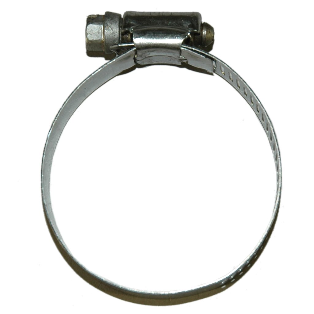 Hose Clamp, Worm Gear, Standard, 1/2" Wide Clamp # 28, Size Range: 1-1/4" to 2-1/4" Diameter