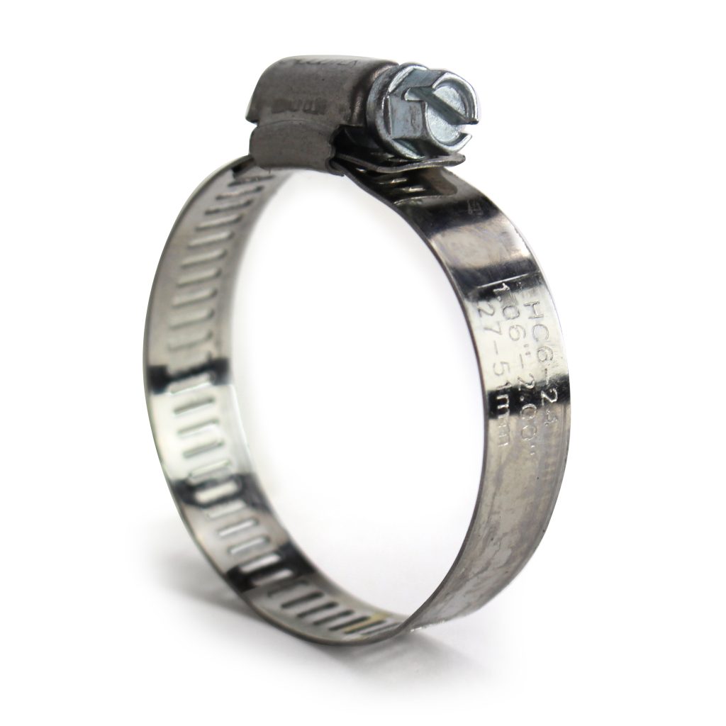 Hose Clamp, Worm Gear, Standard, 1/2" Wide Clamp # 24, Size Range: 1" to 2" Diameter