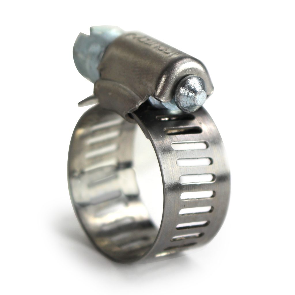 Hose Clamp, Worm Gear, Standard, 1/2" Wide Clamp # 6, Size Range: 3/8" to 7/8" Diameter