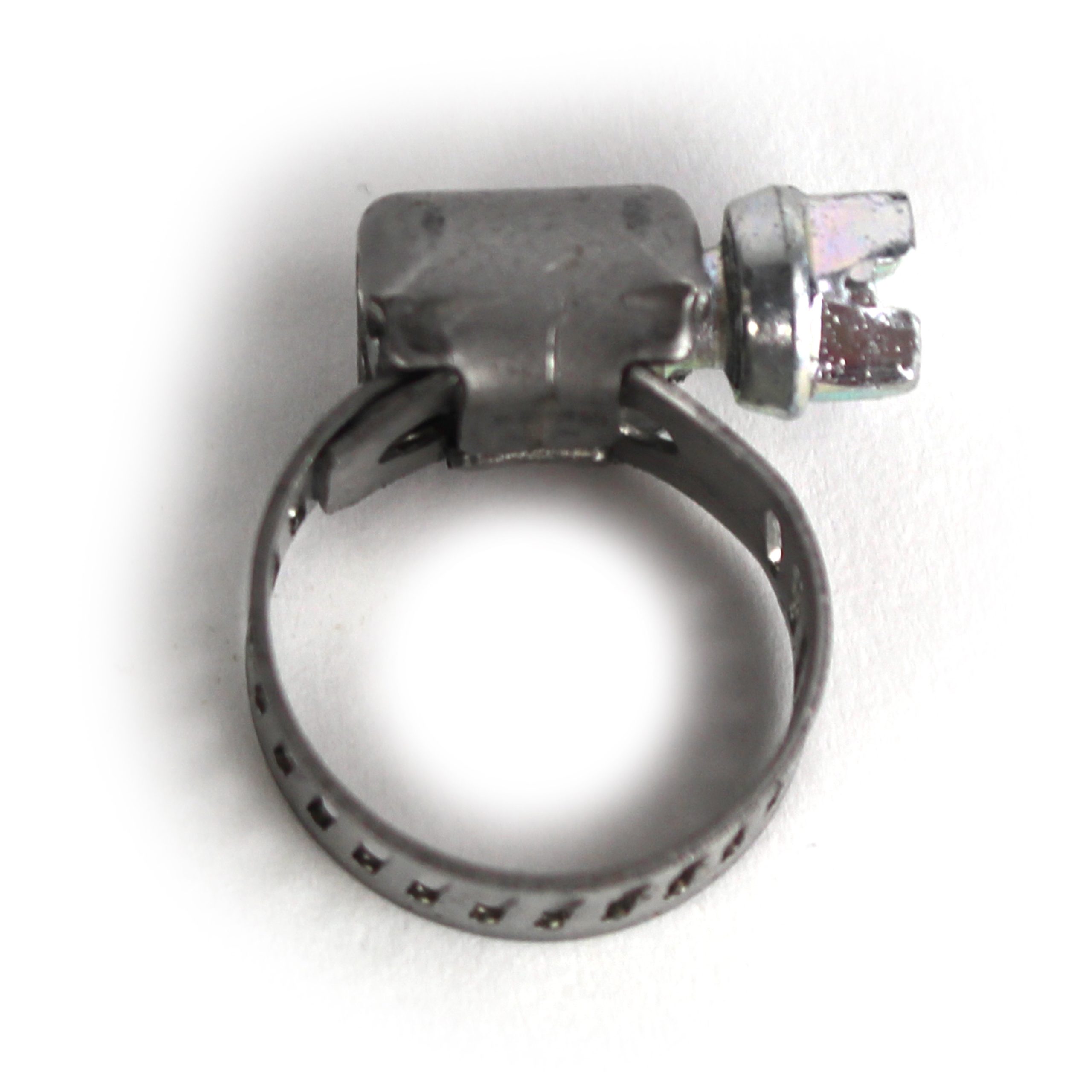 Hose Clamp, Worm Gear, Micro Size, 5/16" Wide Clamp # 4, Size Range: 5/16" to 5/8" Diameter - Image 1