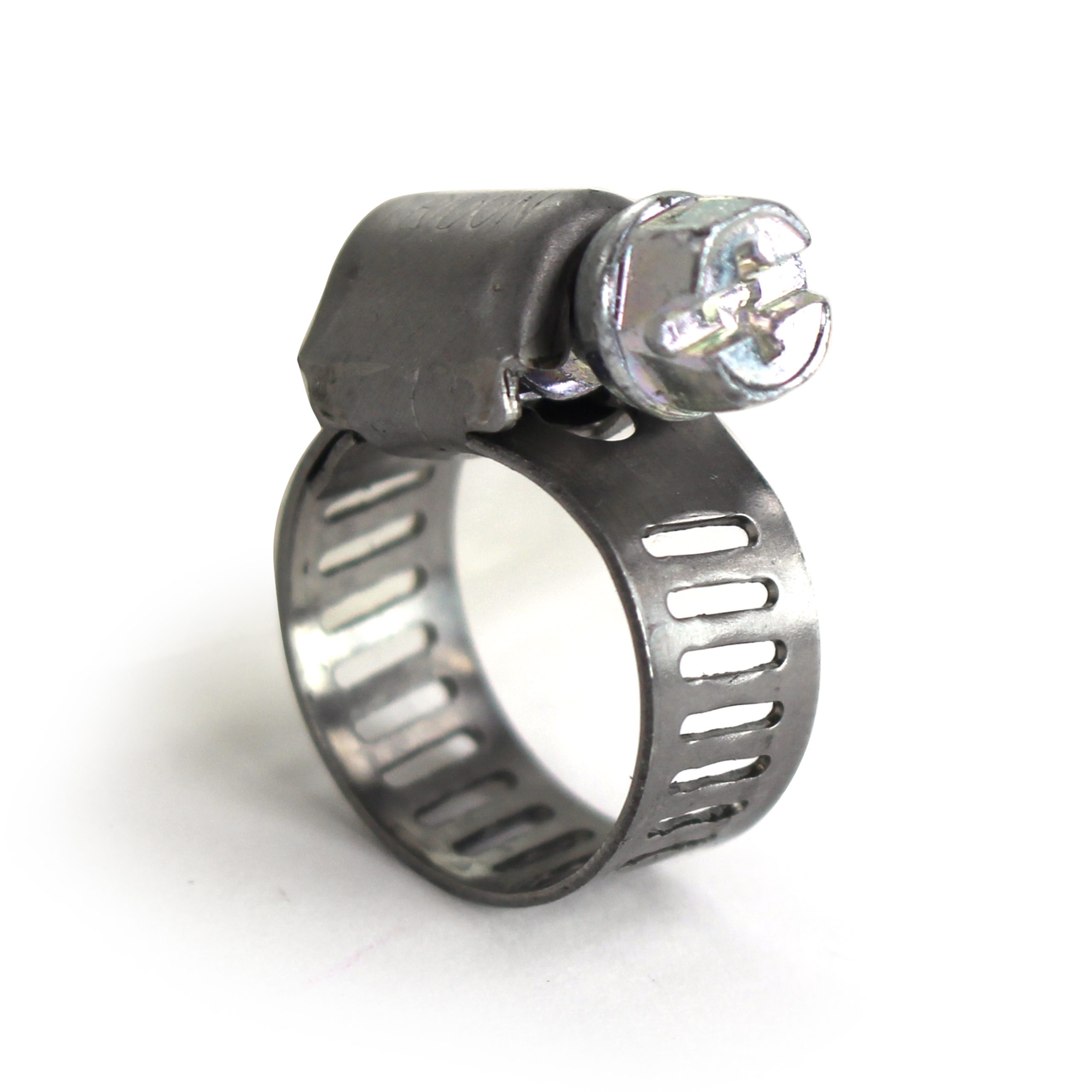 Hose Clamp, Worm Gear, Micro Size, 5/16" Wide Clamp # 4, Size Range: 5/16" to 5/8" Diameter - Image 2