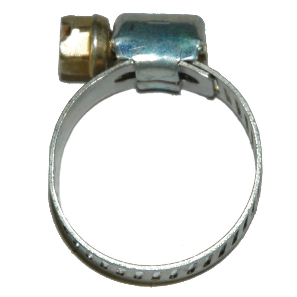 Hose Clamp, Worm Gear, Micro Size, 5/16" Wide Clamp # 6, Size Range: 7/16" to 25/32" Diameter