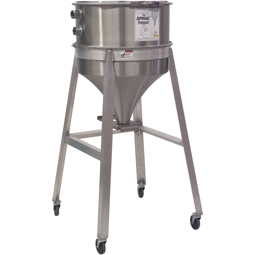Drying Hopper, Spiral, Mobile, 24" Diameter Stainless Steel
