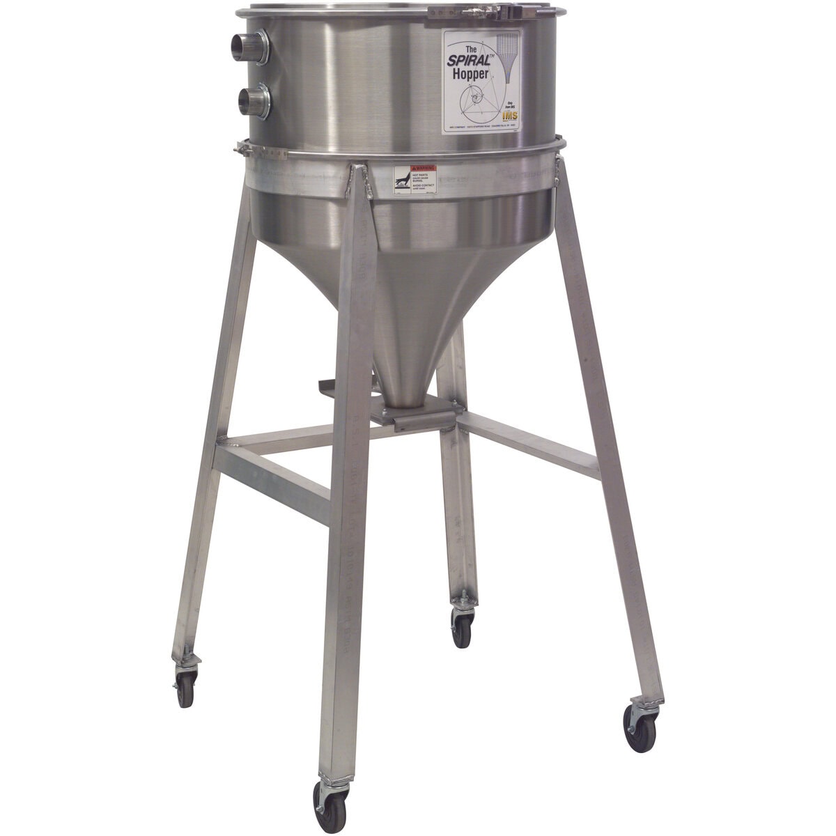 Drying Hopper, Spiral, Mobile, 24" Diameter Stainless Steel - Image 1