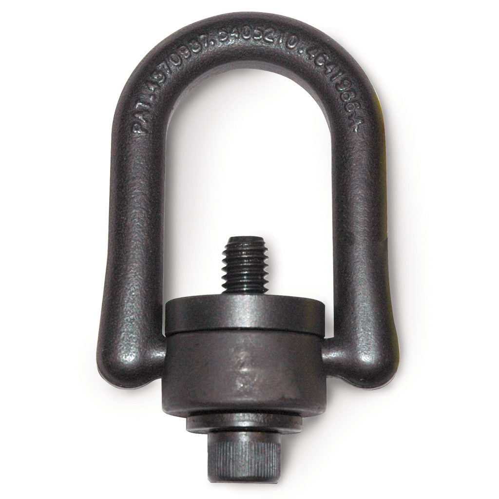 Hoist Ring, Standard Size, Rated Load: 1000 lb. 3/8"-16 Thread Size, .56" Thread Length