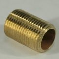 Pipe Nipple, 3/8" NPT, Close, Brass - Image 2