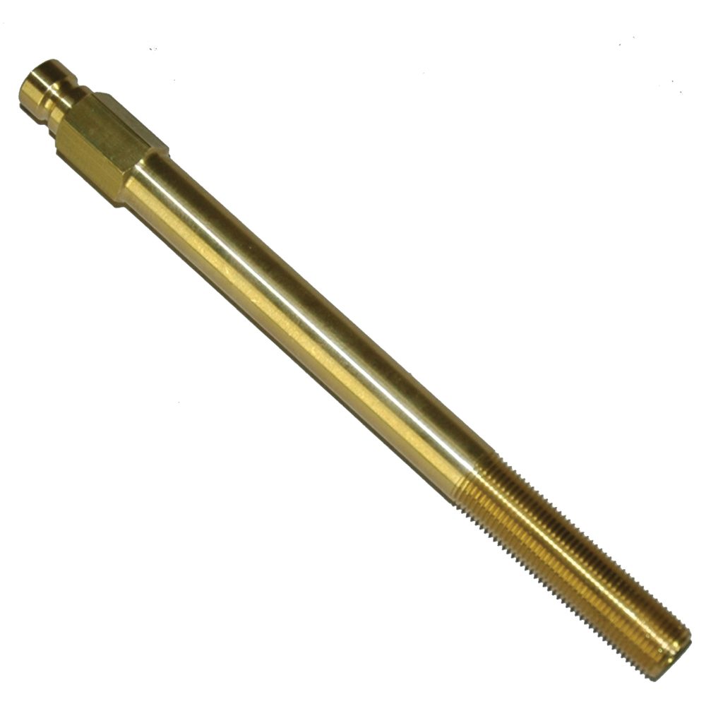 Plug, Water Extension, 200 Series, 1/4" Passage, 5-1/2" Length, 1/8" NPT, Brass