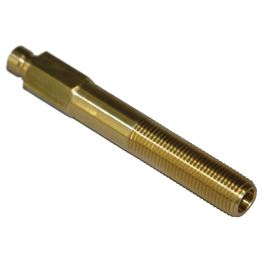 Plug, Water Extension, 200 Series, 1/4" Passage, 4" Length, 1/4" NPT, Brass
