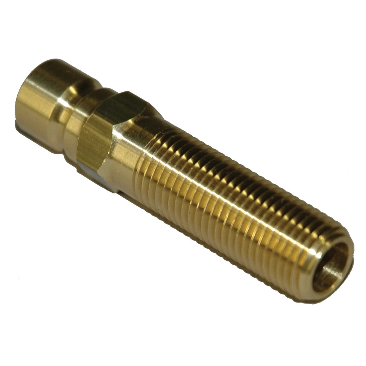Plug, Water Extension, 300 Series, 3/8" Passage, 2-1/2" Length, 1/4" NPT, Brass - Image 2
