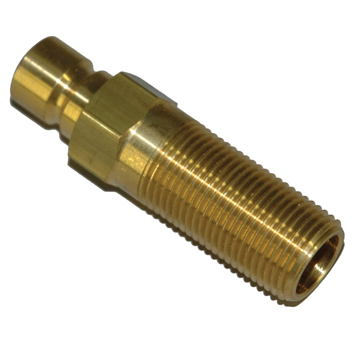 Plug, Water Extension, 300 Series, 3/8" Passage, 2-1/2" Length, 3/8" NPT, Brass - Image 1