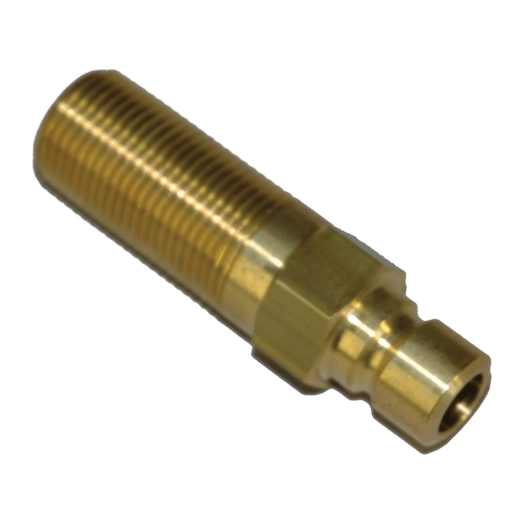 Plug, Water Extension, 300 Series, 3/8" Passage, 2-1/2" Length, 3/8" NPT, Brass