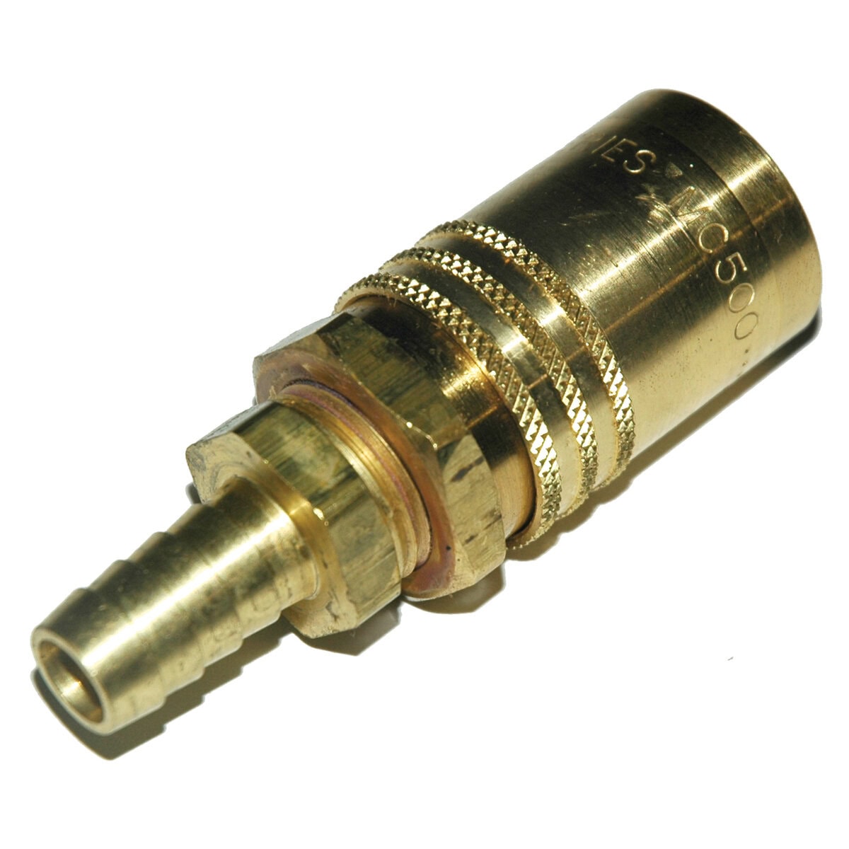 Coupler, 1/2" Passage, 1/2" Straight Barb, 504 Series. - Image 1