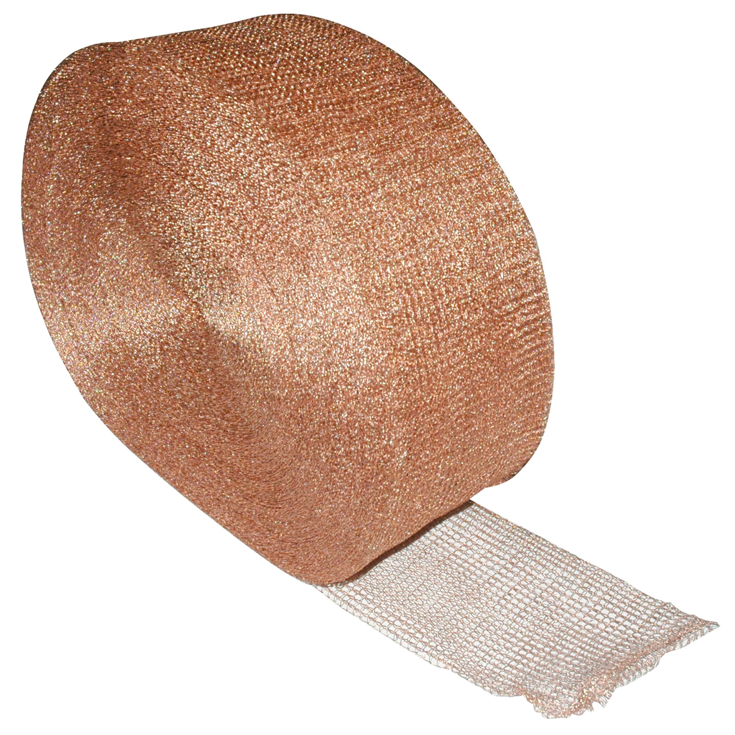 Copper Gauze, 5" Wide x 400 ft Roll, Reversible: Medium Outside Surface, Coarse Inside Surface - Image 1