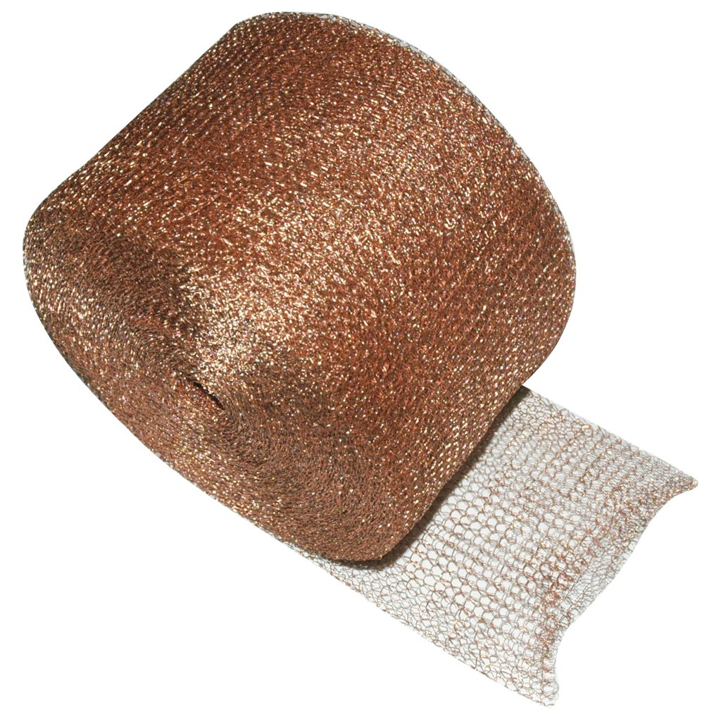 Copper Gauze, 5" Wide x 100 ft Roll, Reversible: Medium Outside Surface, Coarse Inside Surface